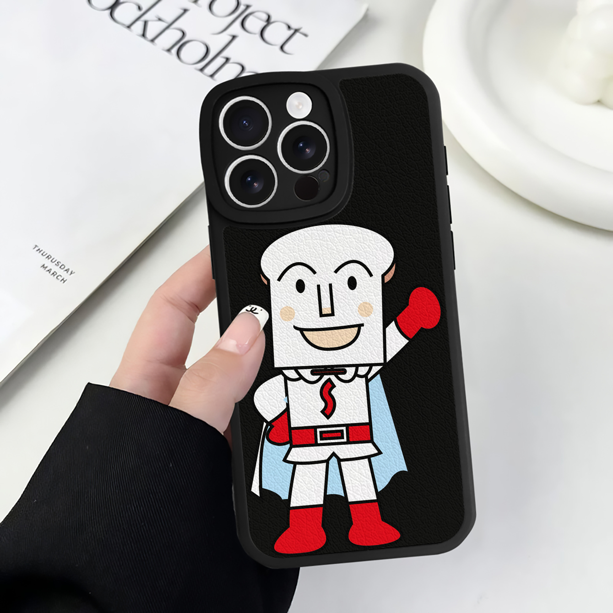 （画像用） アンパンマン Anpanman 【iPhone 16シリーズ対応】シリコンスマホケース（レザー調） 材質：シリコン